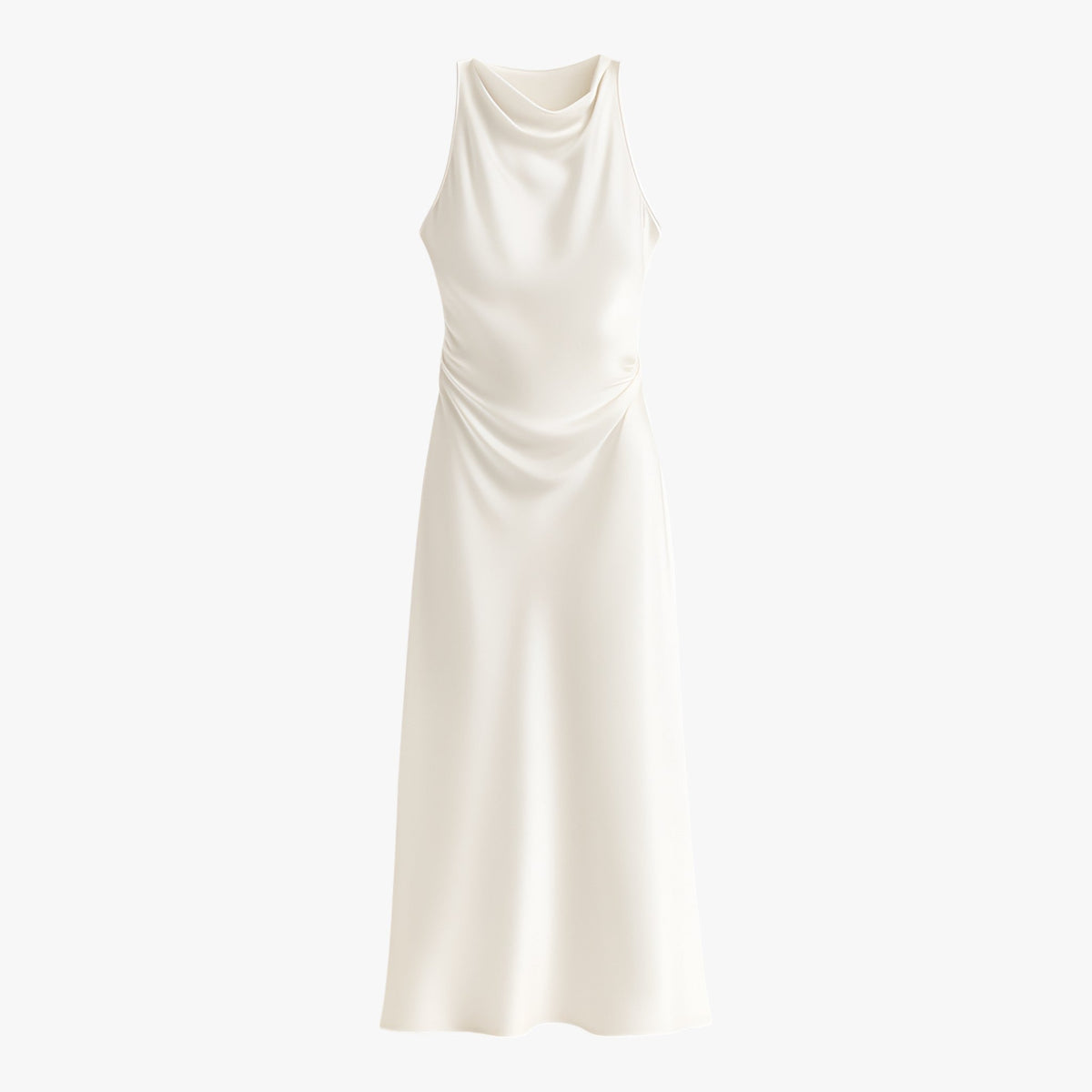 Ava Halterneck Midi Dress Ivory
