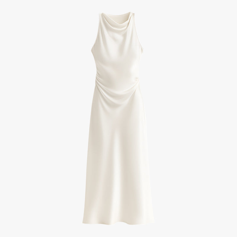 Ava Halterneck Midi Dress Ivory